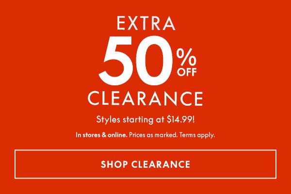 50% Off Clearance