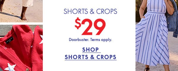 Shop Shorts and Crops \\$29