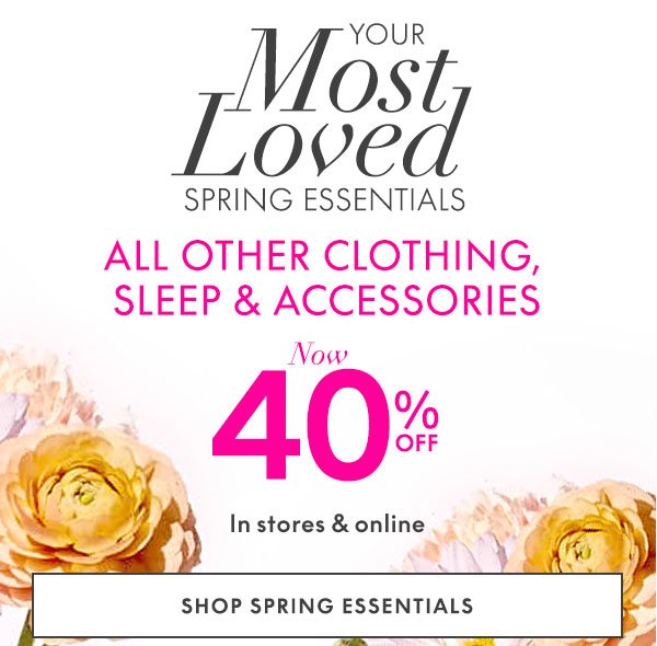 Shop Spring Essentials 40% Off