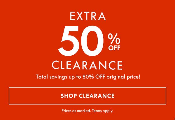 Shop Clearance 50% Off