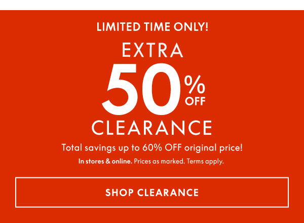 50% Off Clearance