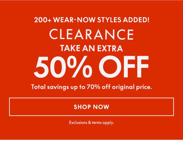 Shop Clearance 50% Off