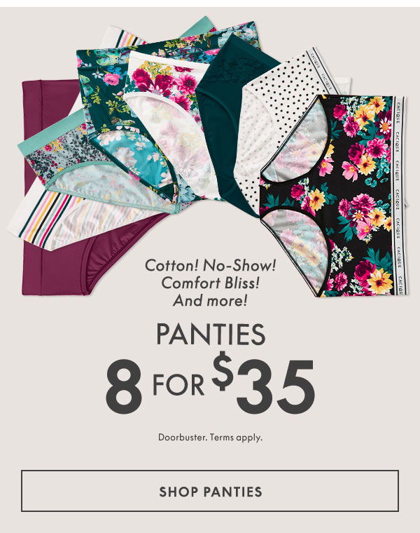 Shop Panties 8 for \\$35