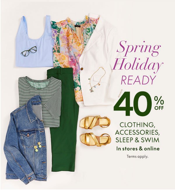 Spring Holiday 40% Off