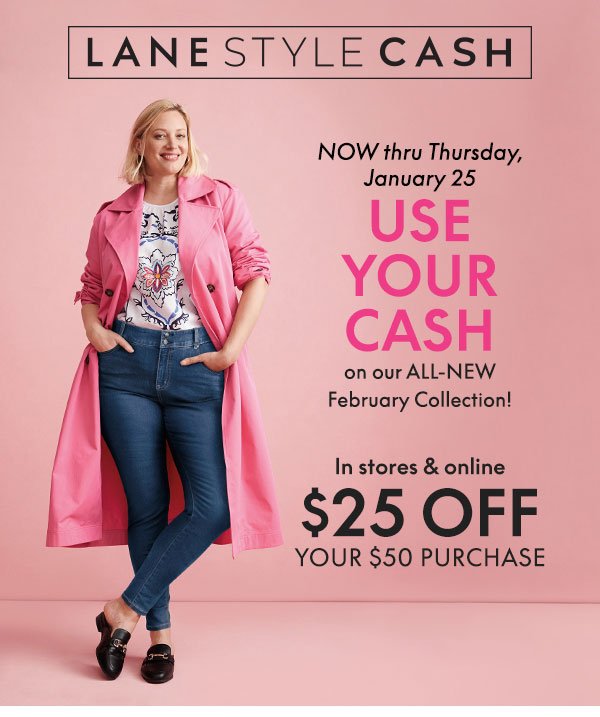 Redeem Your Cash \\$25 Off Your \\$50 Purchase