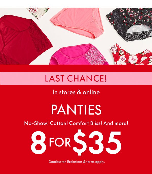 Shop Panties 8 for \\$35