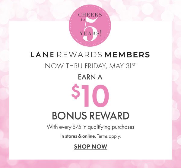 Earn a \\$10 Bonus Reward with every \\$75 in qualifying purchases.