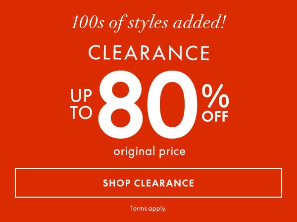 Clearance up to 80% OFF original price!