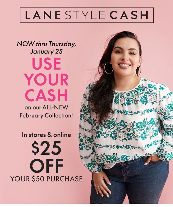 Redeem Your Cash \\$25 Off Your \\$50 Purchase