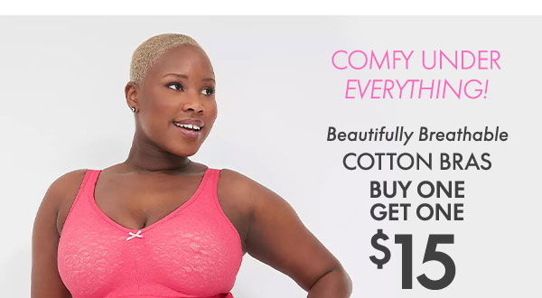 Shop Cotton Bras BOGO \\$15