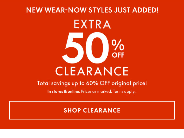 50% Off Clearance