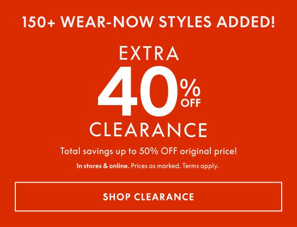 40% Off Clearance