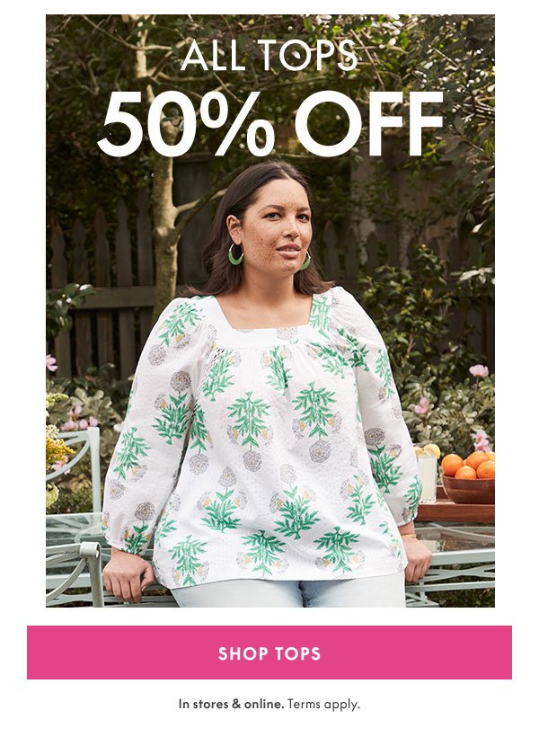 Tops 50% Off