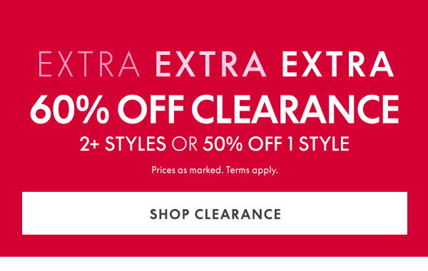 60% Off Clearance for 2+ Styles of 50% Off 1 Style