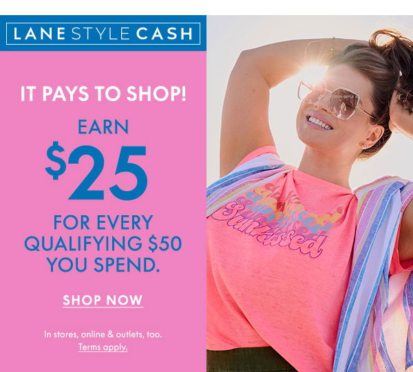 Earn \\$25 for Every \\$50 You Spend