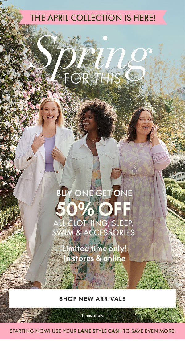 Spring Refresh 50% Off All Clothing, Sleep, and Accessories