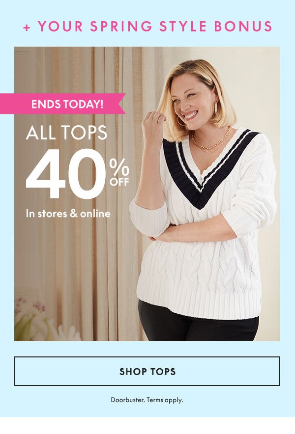 Shop Tops 40% Off