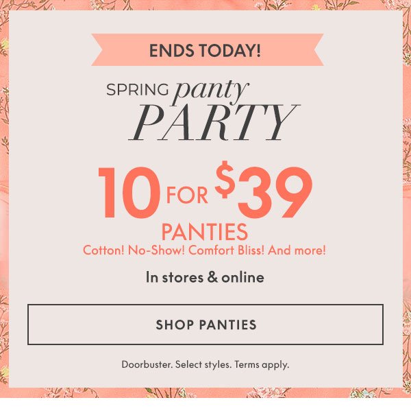 Shop Panties 10 for \\$39