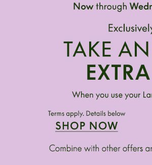 Take an Extra 10% when you use your Lane Bryant Credit Card