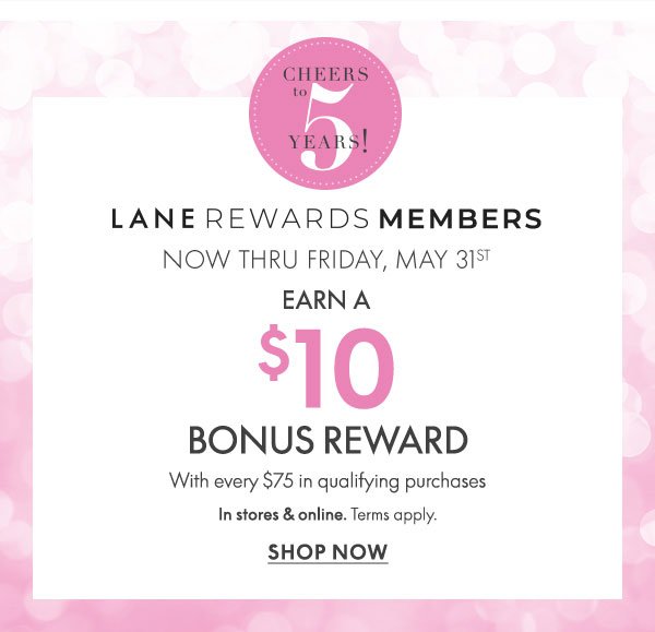 Earn a \\$10 Bonus Reward with every \\$75 in qualifying purchases.