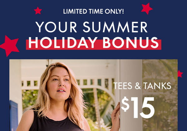 Shop Tees and Tanks from \\$15