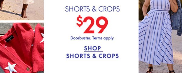 Shop Shorts and Crops \\$29