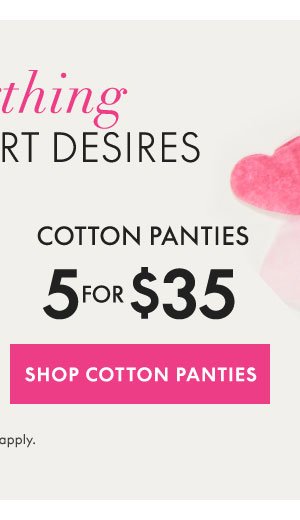 Cotton Panties 5 for \\$35