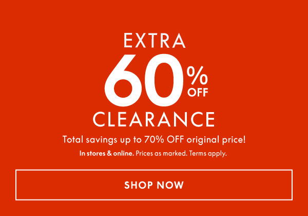 60% Off Clearance