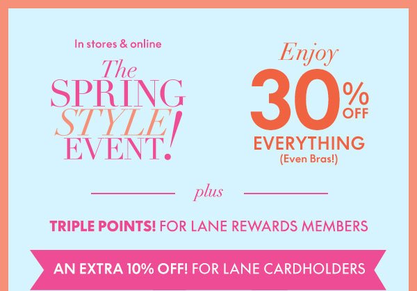 30% Off Everything even Bras!