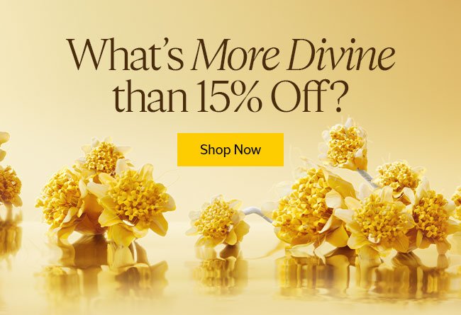 WHAT’S MORE DIVINE THAN 15% OFF? | SHOP NOW