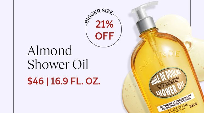 ALMOND SHOWER OIL | BIGGER SIZE 21% OFF | SHOP NOW