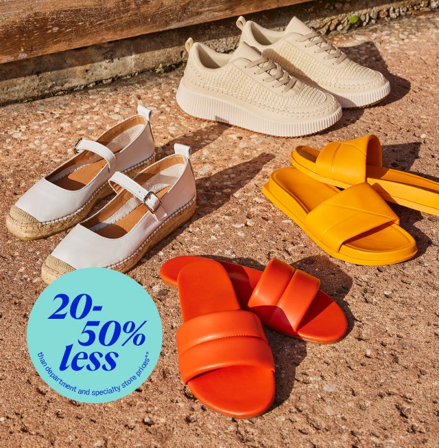 shop shoes. 20-50% less than department & specialty store prices**