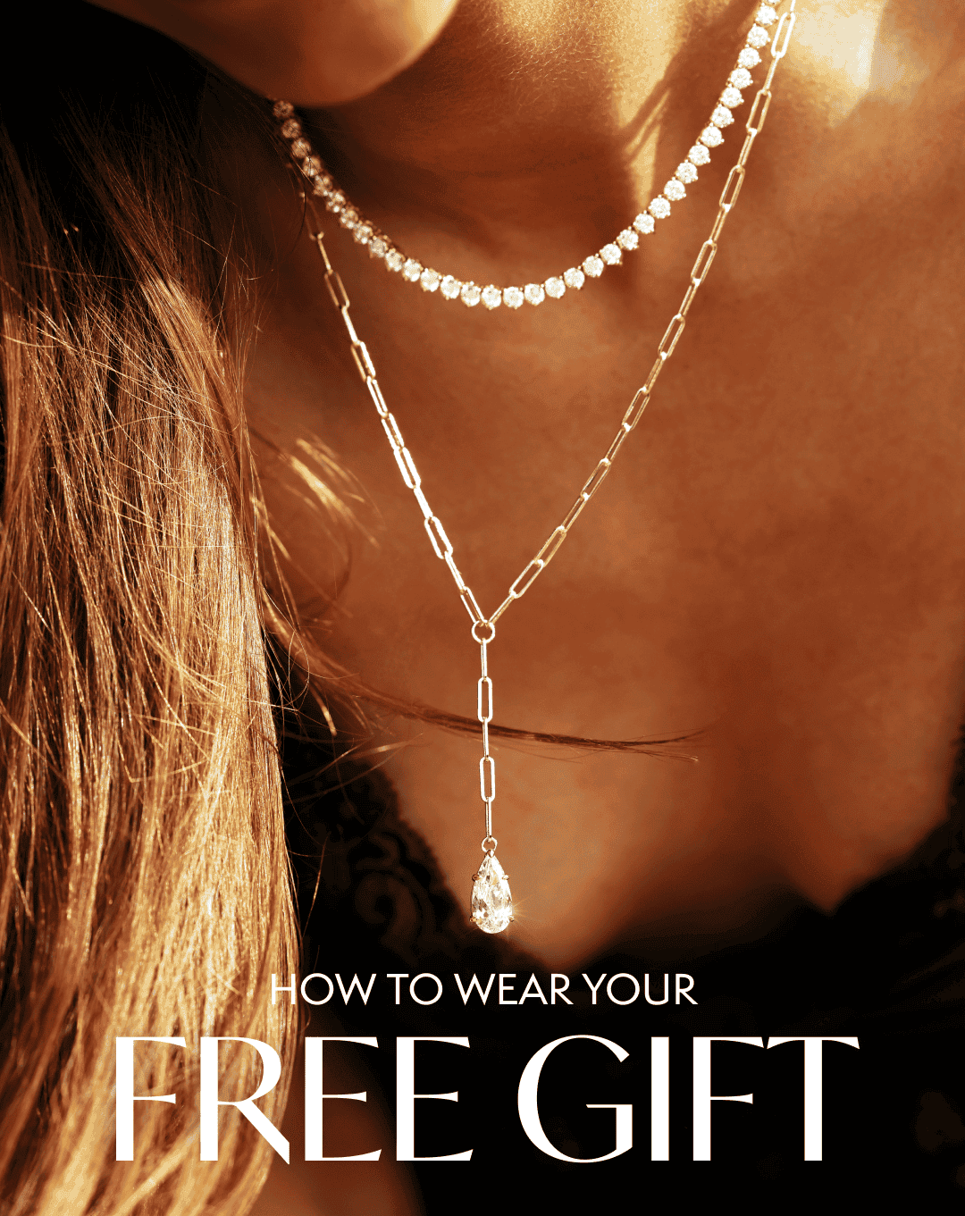 FREE GIFT with purchases \\$98+ The Summer of the Lariat continues! Get the NEW Baby Samantha Teardrop Lariat Necklace, a \\$98 value, FREE with any \\$98+ purchase. But hurry – this offer ends August 6th.