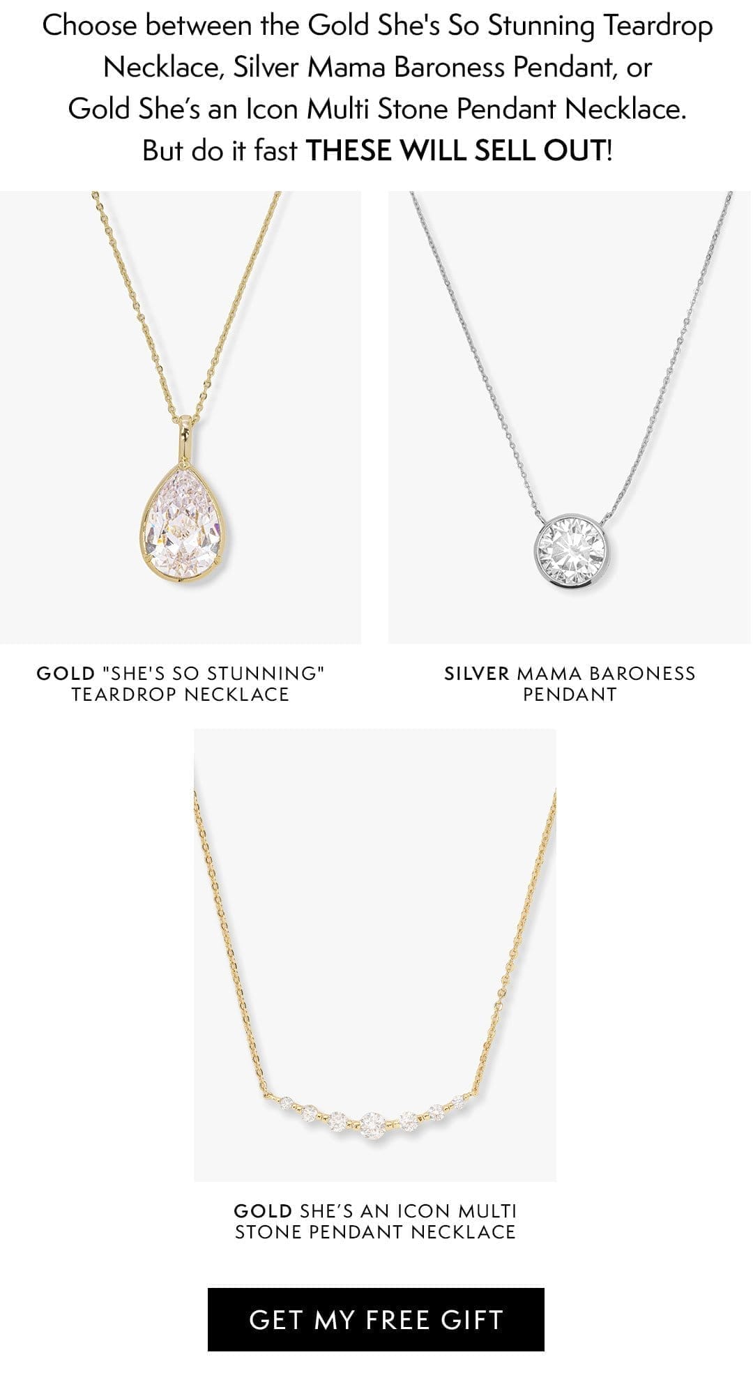 Get yours FREE (a \\$78 value!!) in gold or silver with orders \\$98+