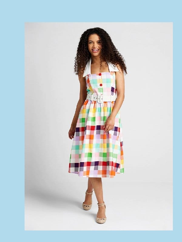 Rainbows Over Hollywood Swing Dress