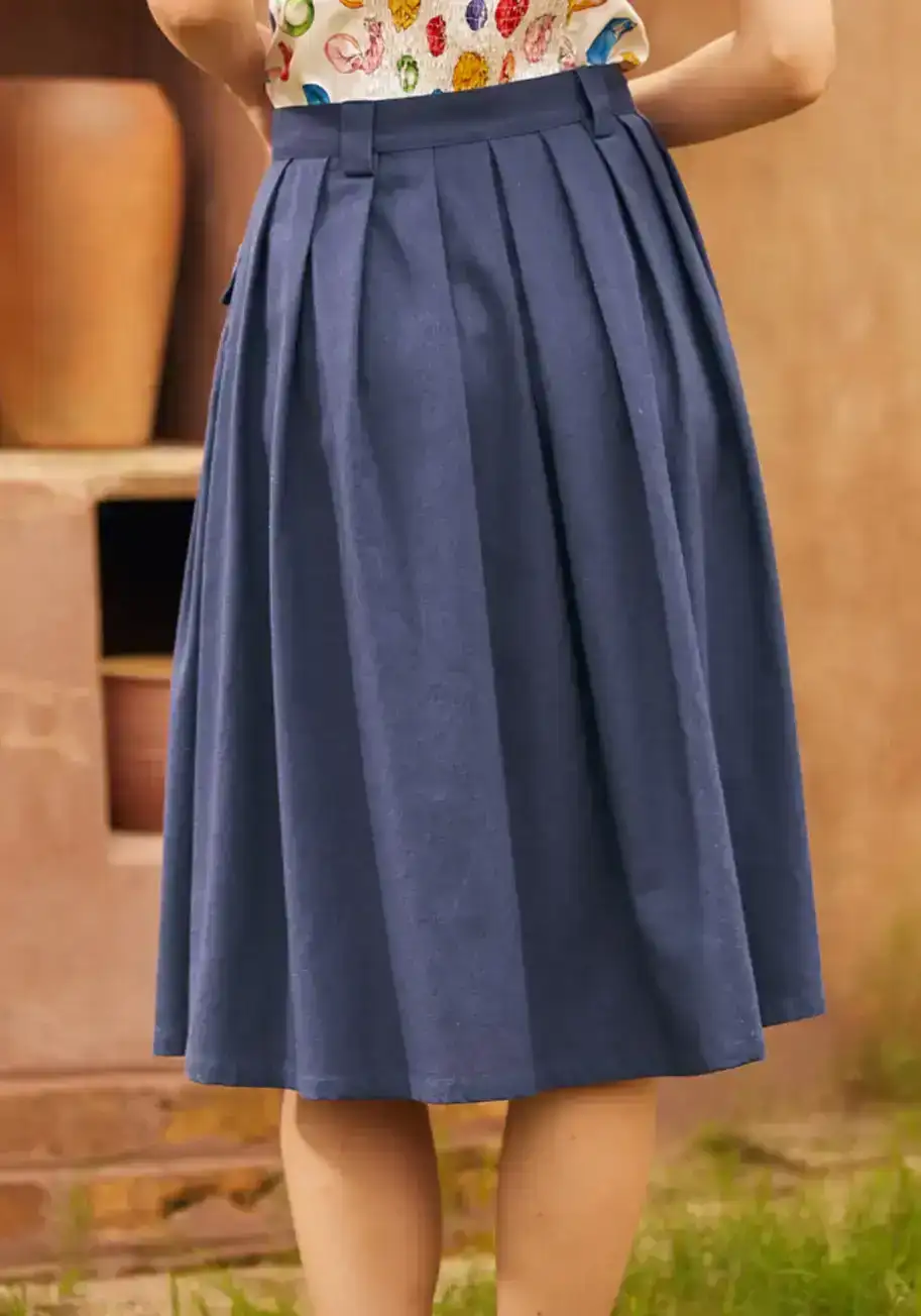 Image of Effortless Feature Midi Skirt