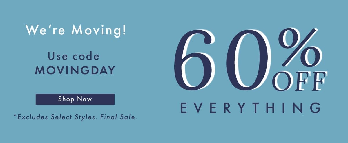 60% Off Everything | Shop Now