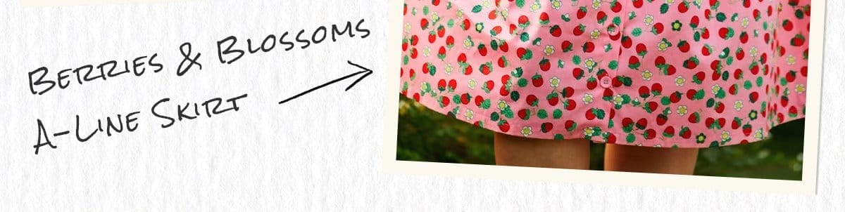 Berries & Blossoms A-Line Skirt