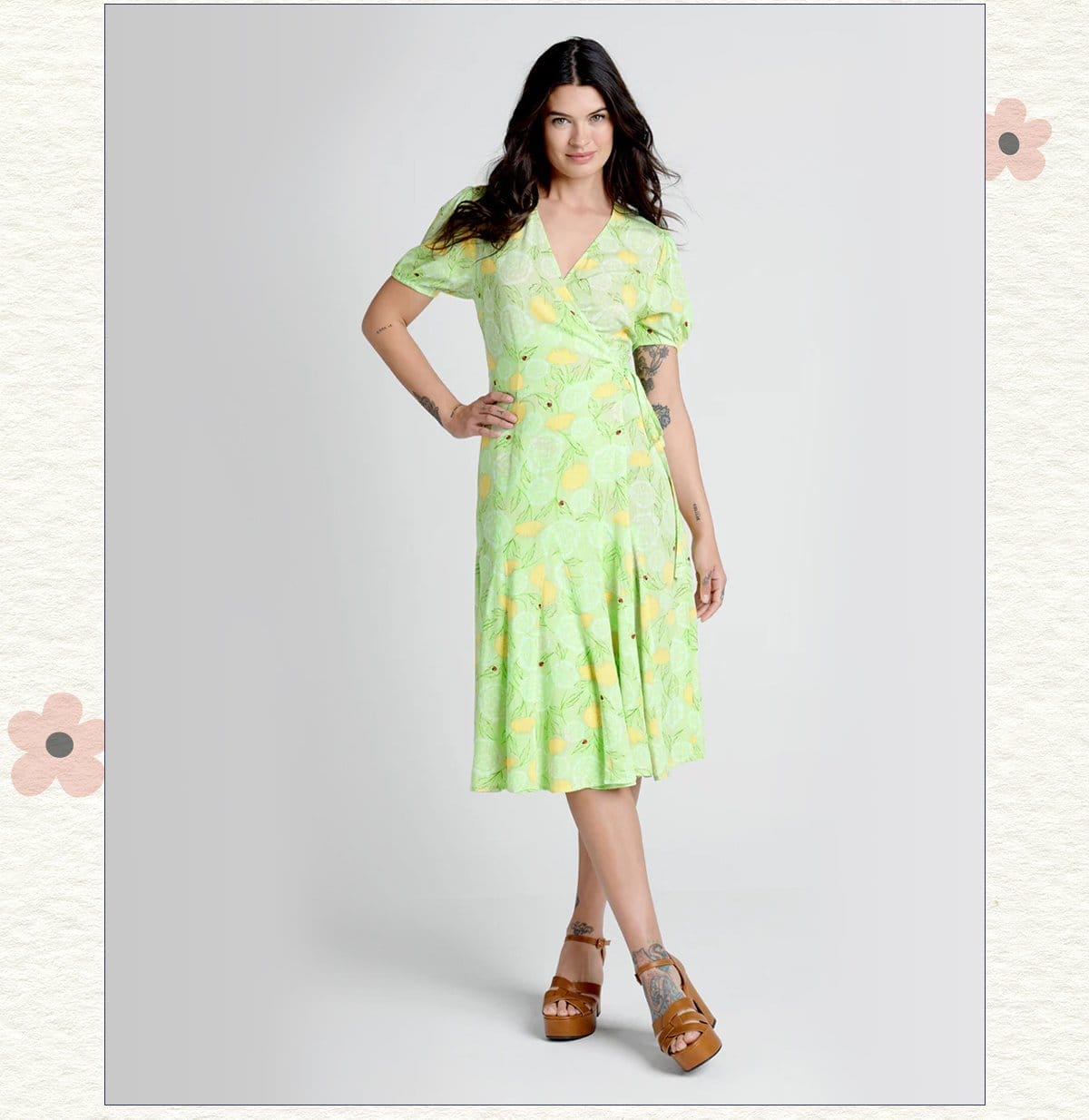 Let the Sun Shine Wrap Dress