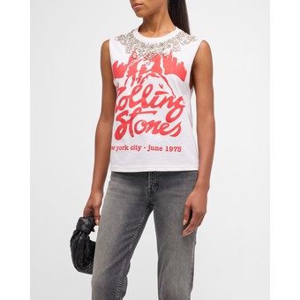 Micah Embellished Graphic Muscle Tank 