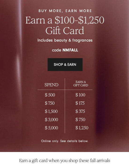 Up to \\$1,250: Earn a gift card today!