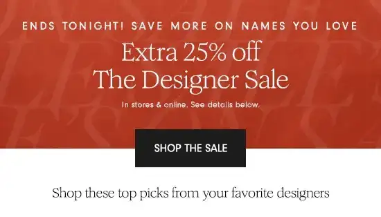 Extra 25% off - Shop the Sale