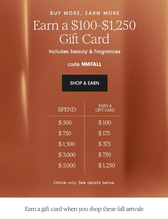 Up to \\$1,250: Earn a gift card today!