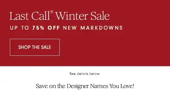 Up to 75% off new markdowns