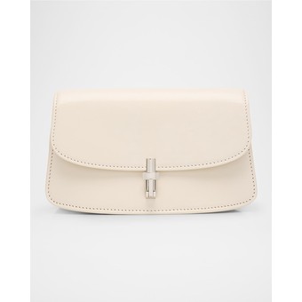 Sofia E/W Crossbody in Shiny Calfskin with Silver Hardware