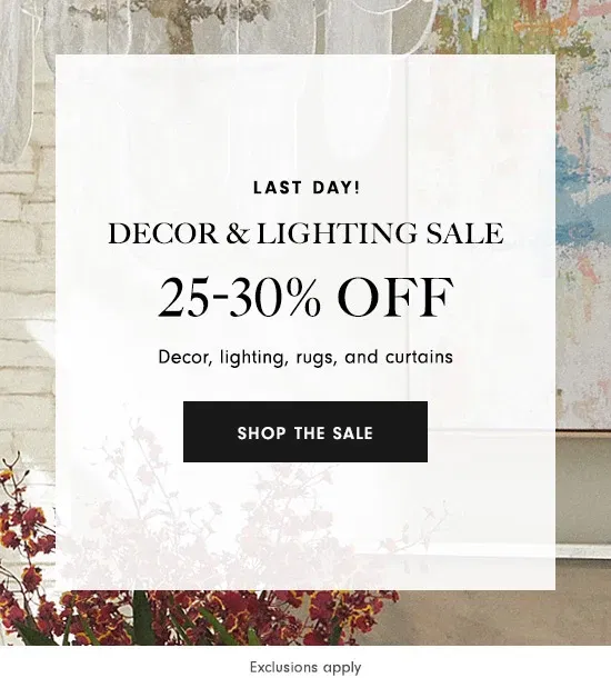 Shop the Decor and Lighting Sale