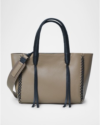 Mini Grained Leather Tote Bag