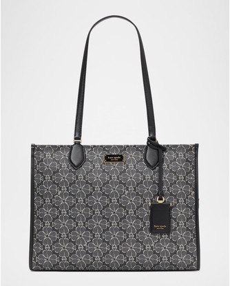 spade flower coated canvas tote bag