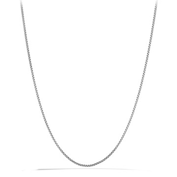 Box Chain Necklace with Gold, 18"L