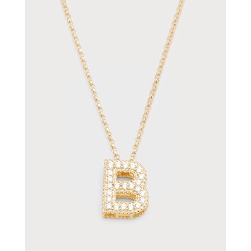 18k Diamond Princess Letter Necklace